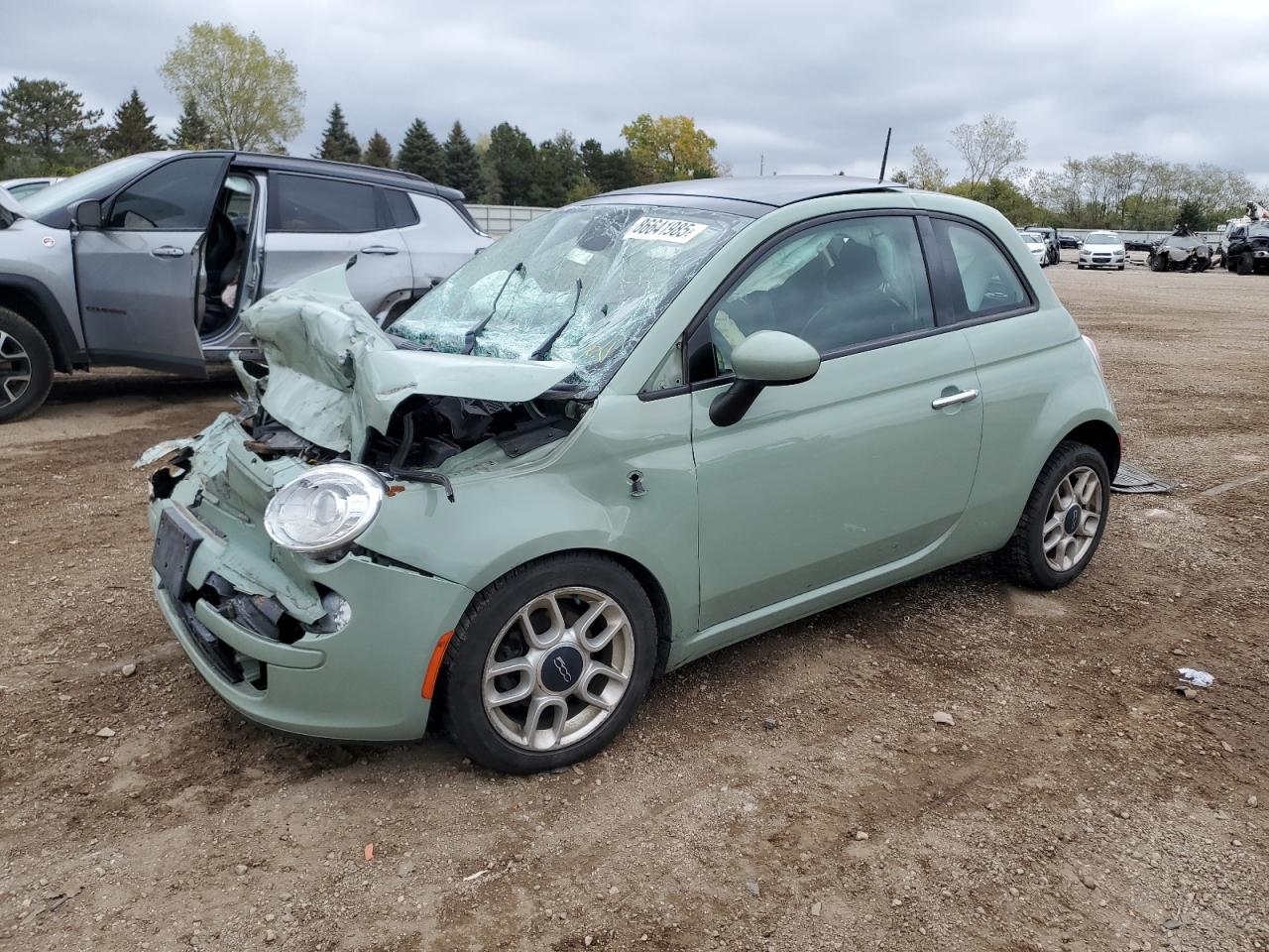 2013 FIAT 500 Pop, VIN 3C3CFFAR9DT749565 — Front end