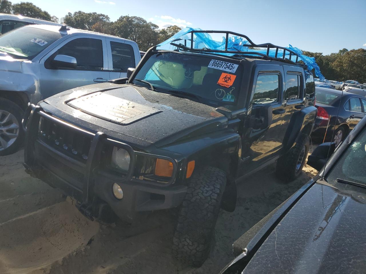 2008 Hummer H3 SUV, VIN 5GTEN13E688186430 — Rollover