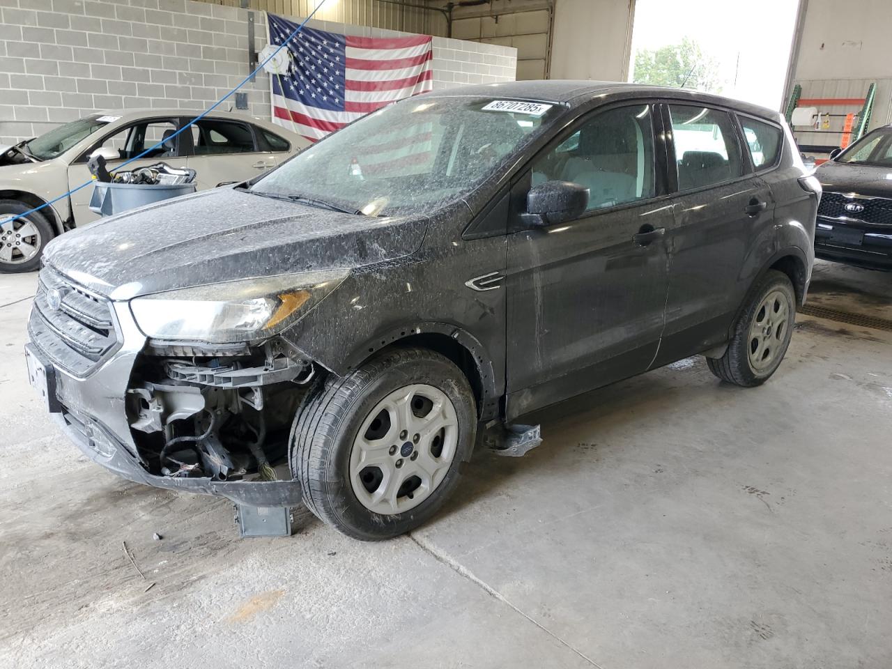 2018 Ford Escape S, VIN 1FMCU0F73JUA27673 — Front end