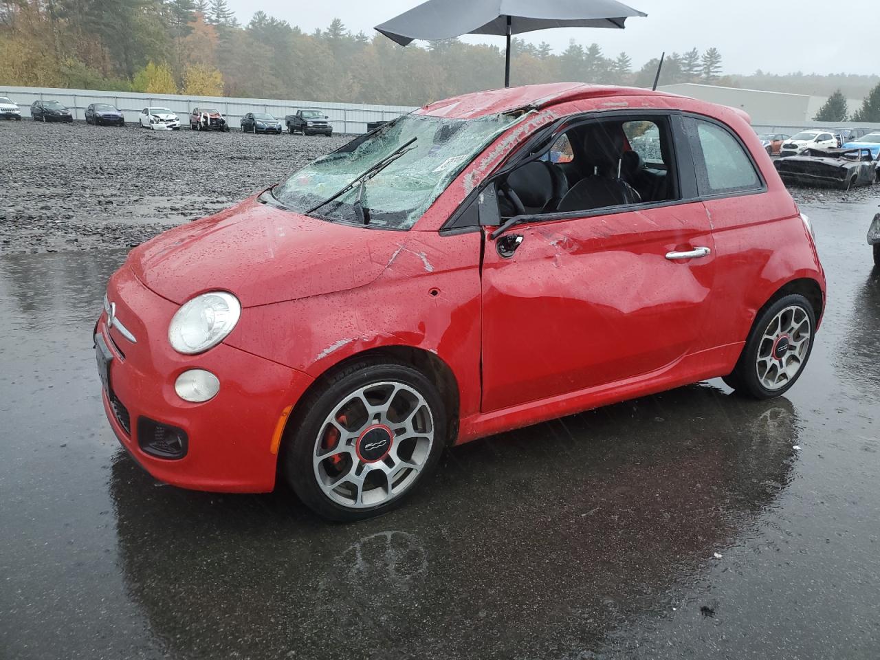 2013 FIAT 500 Sport, VIN 3C3CFFBR7DT512796 — Rollover