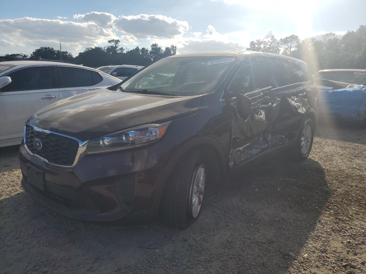 2019 Kia Sorento LX, VIN 5XYPGDA59KG450108 — Frame damage