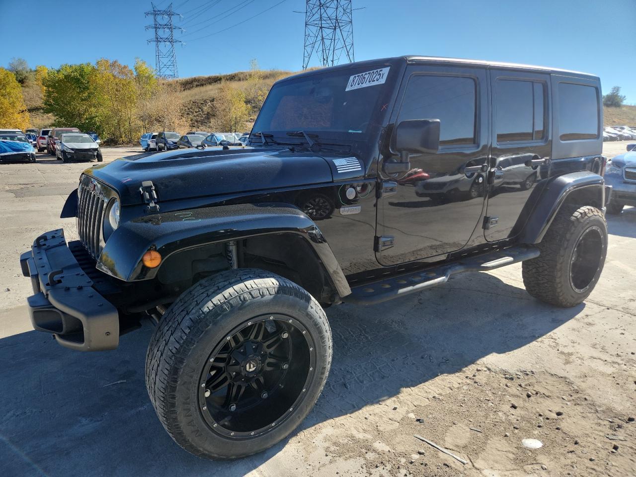 2017 Jeep Wrangler Unlimited Sahara, VIN 1C4BJWEG5HL523183 — Hail