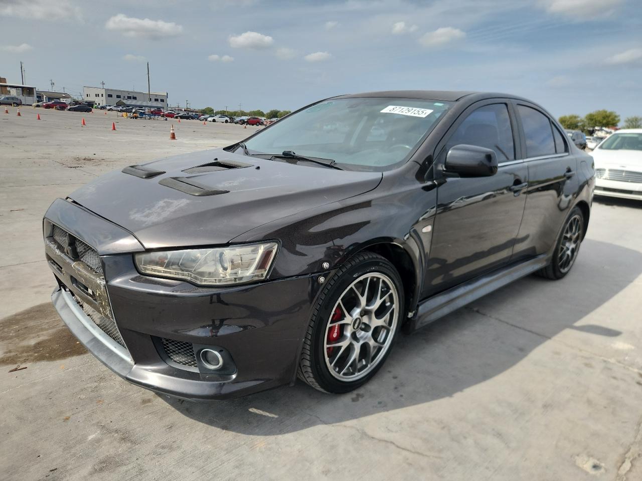 2012 Mitsubishi Lancer Evolution MR, VIN JA32W5FV4CU028953 — Front end