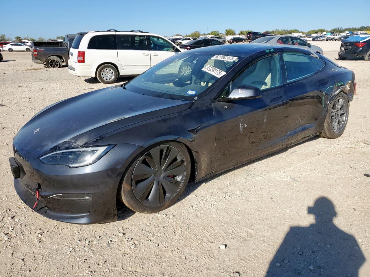 2025 Tesla Model S Plaid, VIN 5YJSA1E66SF548050 — Rear end