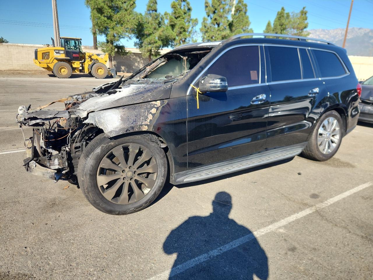 2017 Mercedes-Benz GLS 450, VIN 4JGDF6EE4HA886770 — Engine fire