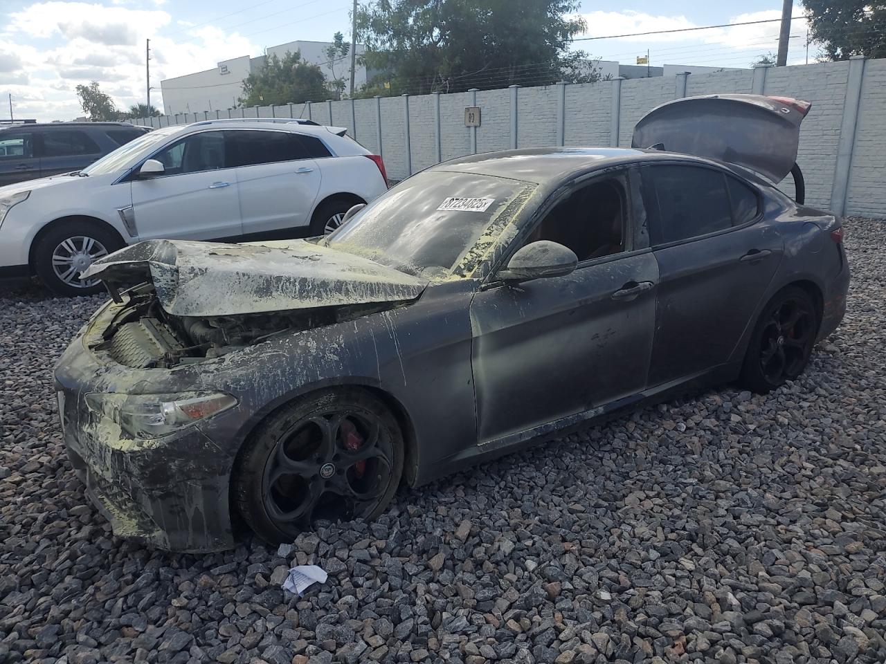 2018 Alfa Romeo Giulia Ti Lusso, VIN ZARFAECN7J7581409 — Burn