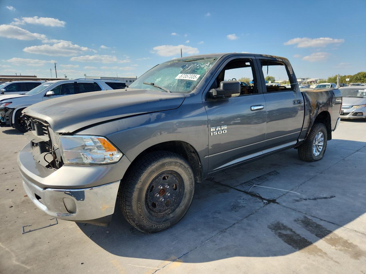 2013 Ram 1500 SLT, VIN 1C6RR7LG7DS664585 — Пожар в салоне