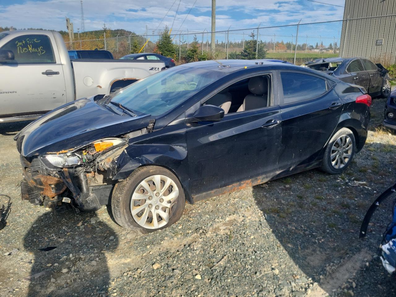 2012 Hyundai Elantra GLS, VIN 5NPDH4AE9CH068607 — Front end