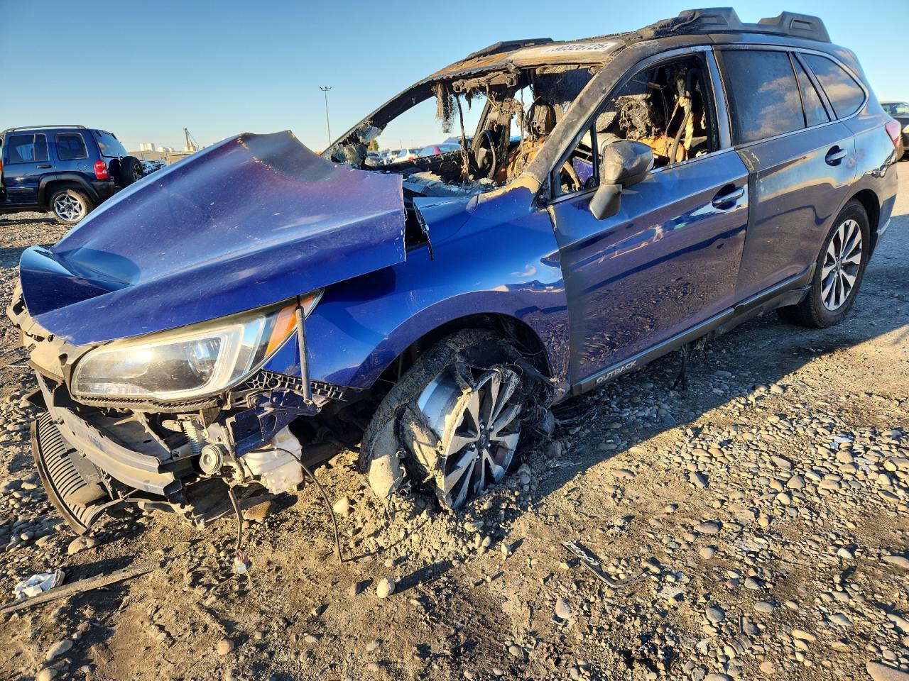 2015 Subaru Outback Limited, VIN 4S4BSANC5F3359200 — Interior fire
