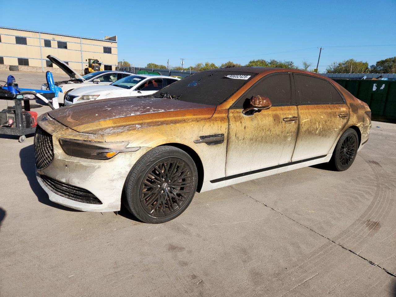 2021 Genesis G90 Premium, VIN KMTF34PA1MU090668 — Burn
