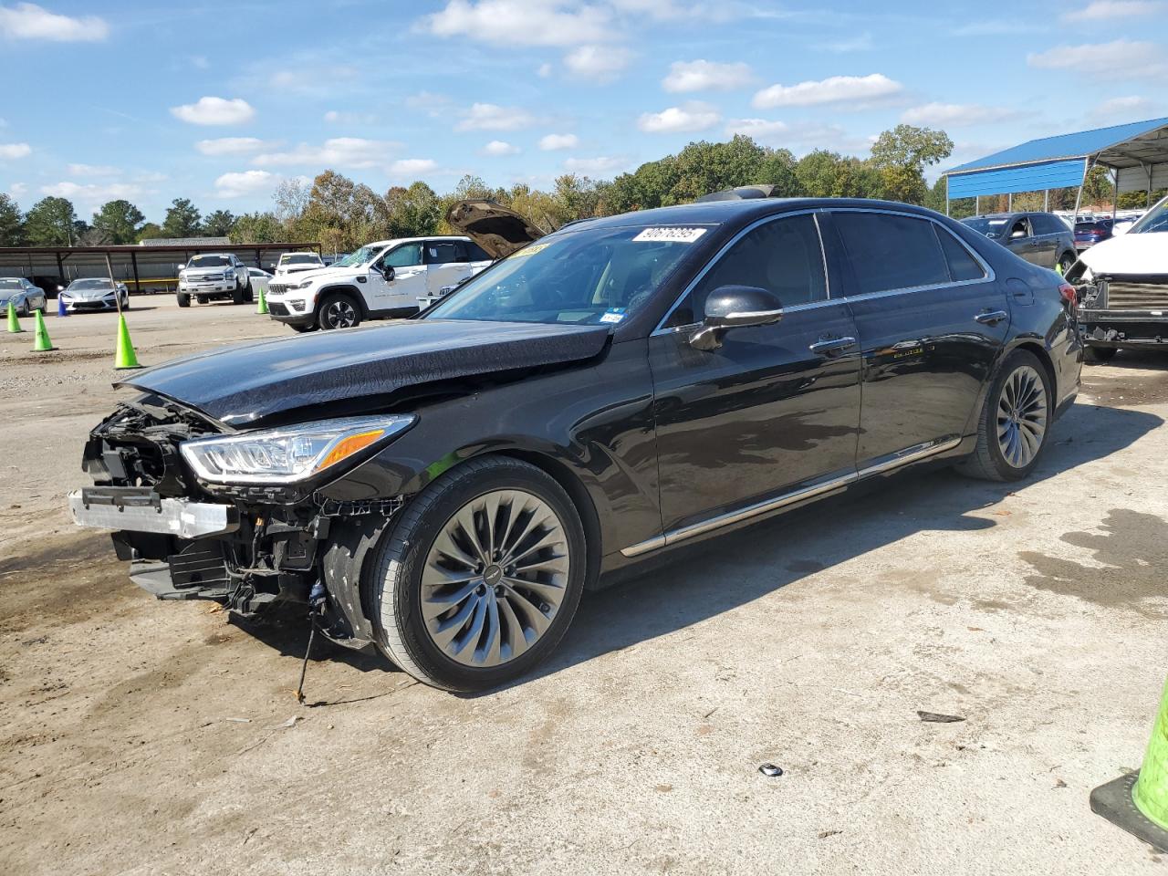 2019 Genesis G90 Ultimate, VIN KMTF54JH8KU054361 — Front end