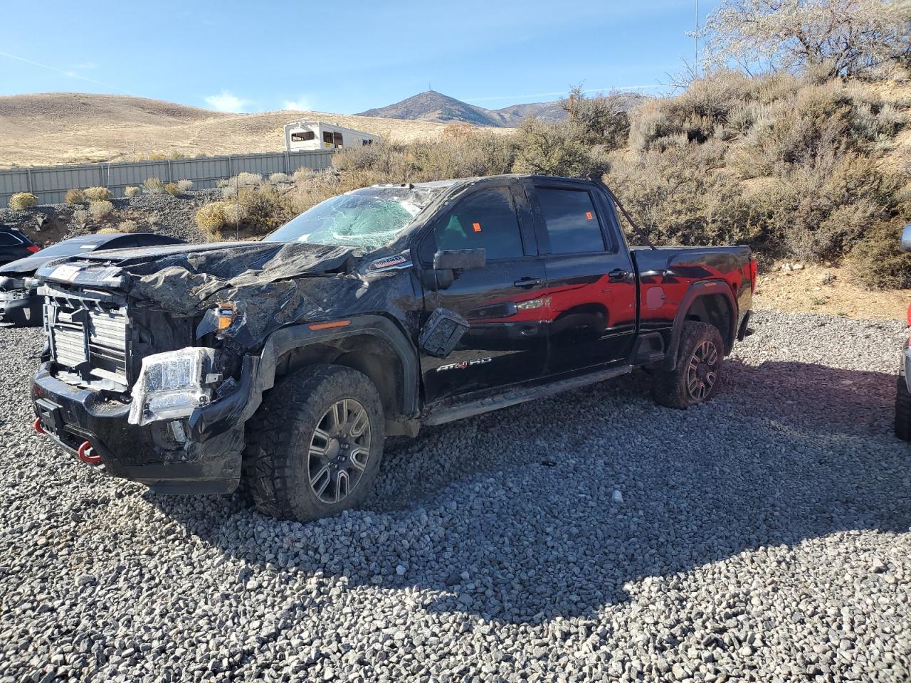 2021 GMC Sierra 2500HD AT4, VIN 1GT49PEY1MF152337 — Rollover