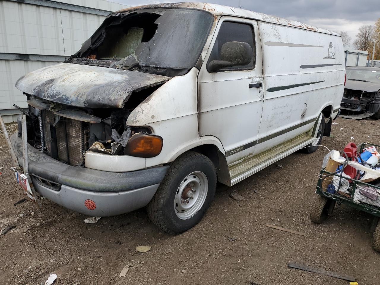 2003 Dodge RAM, VIN 2D7JB21Y93K506286 — Пожар