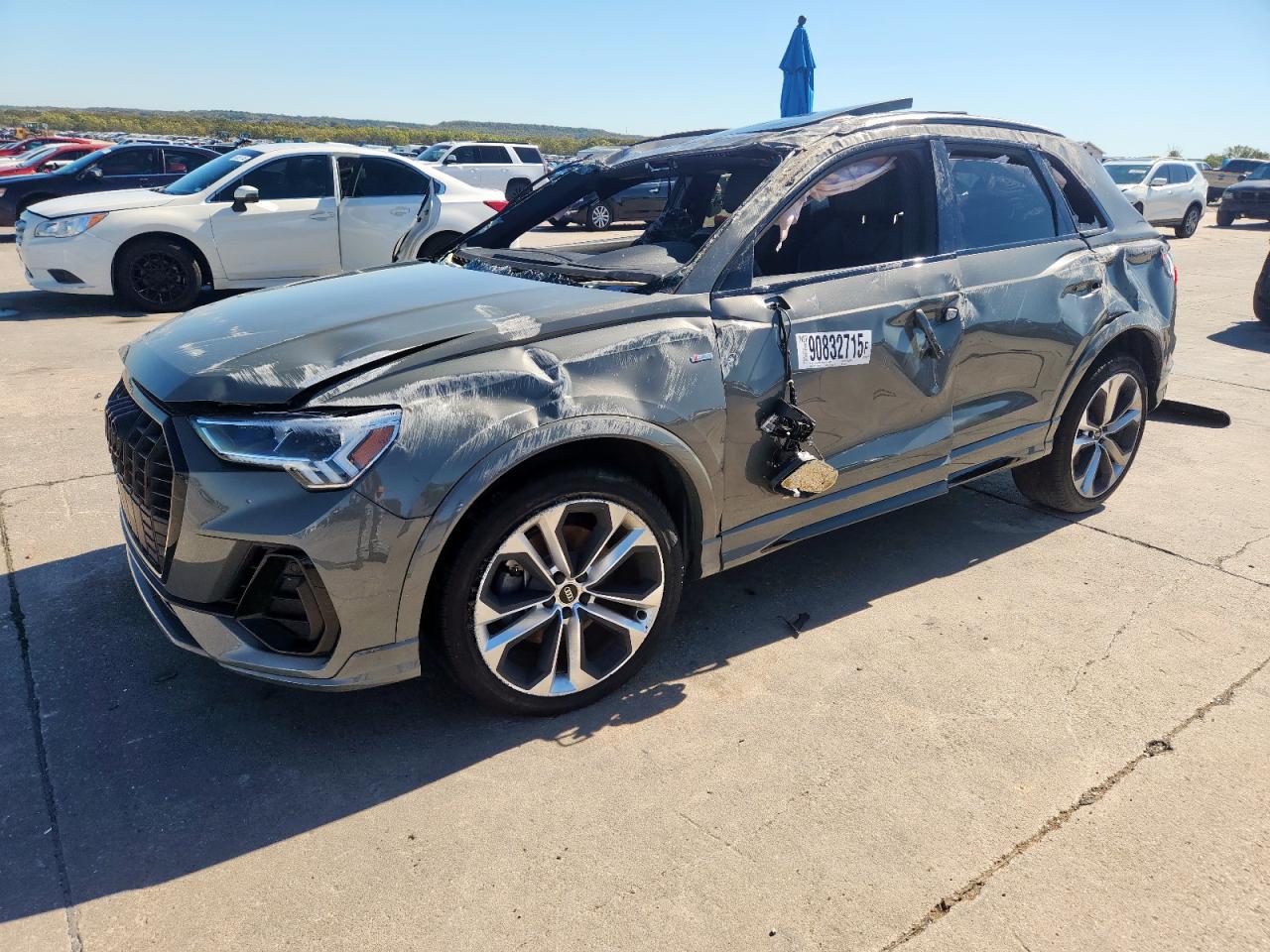 2022 Audi Q3 S line Premium Plus, VIN WA1EECF30N1039242 — Rollover