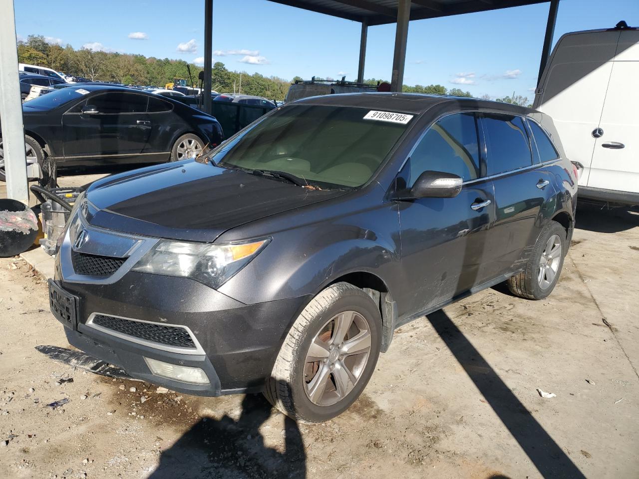 2012 Acura MDX Technology, VIN 2HNYD2H31CH526343 — Пожар в салоне