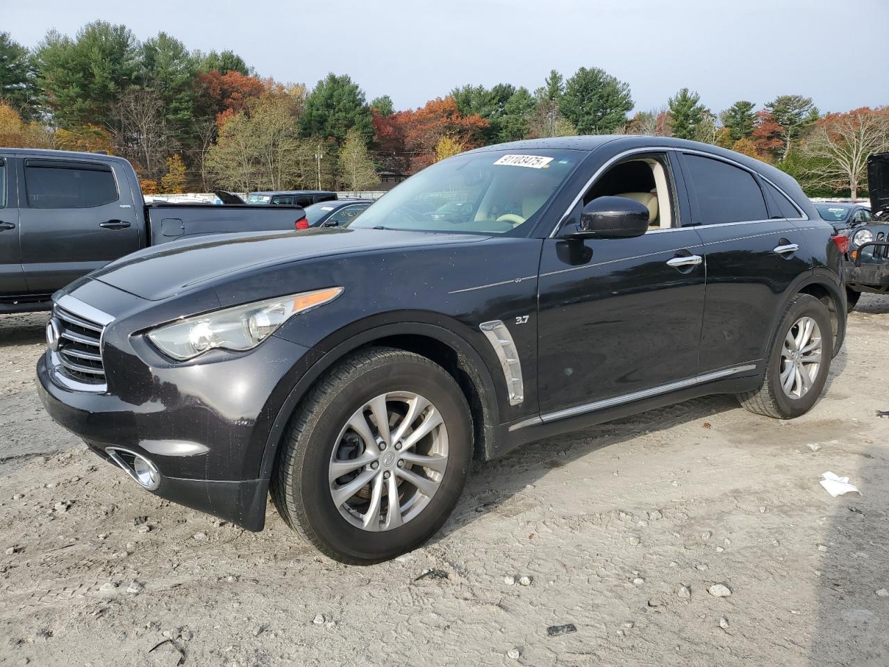2015 Infiniti QX70, VIN JN8CS1MU7FM380809 — Rear end