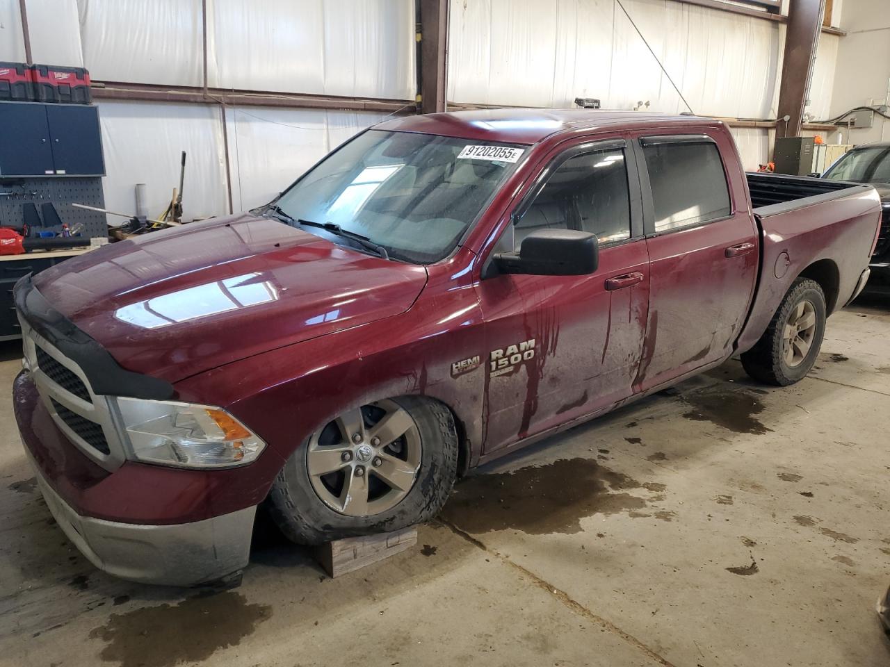 2019 Ram 1500 Big Horn, VIN 1C6RR7LT0KS591165 — Повреждение рамы