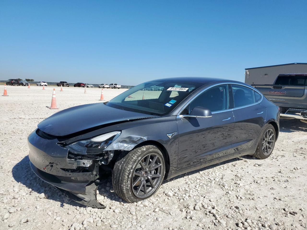 2018 Tesla Model 3 Long Range Battery, VIN 5YJ3E1EBXJF129042 — Front end