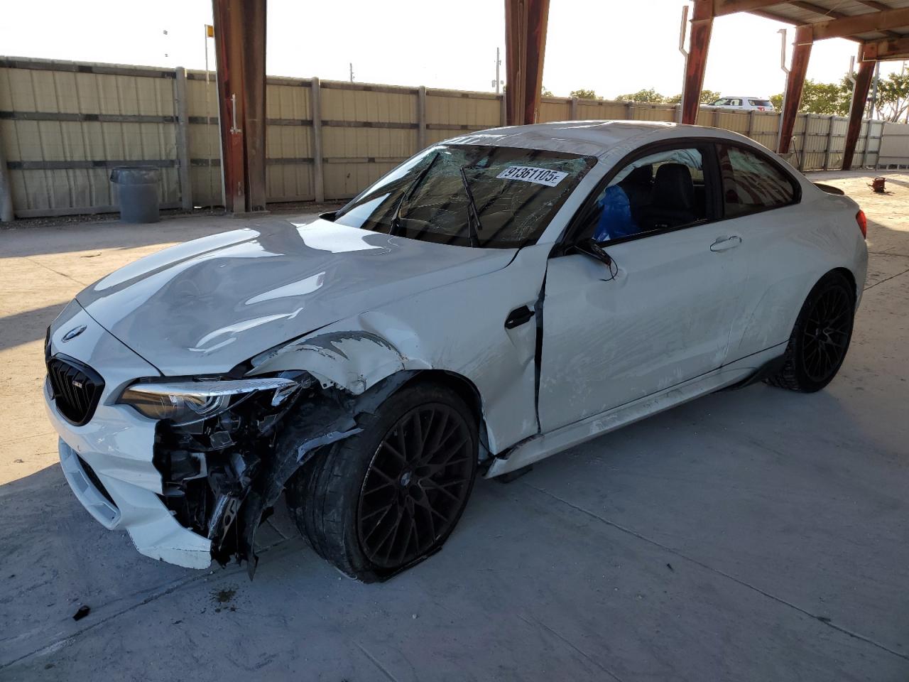2019 BMW M2 Competition, VIN WBS2U7C52KVJ07725 — Опрокидывание
