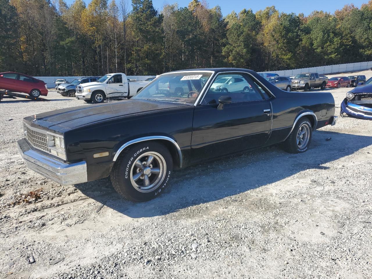 1983 Chevrolet El Camino, VIN 1GCCW80HXDR252985 — Engine fire