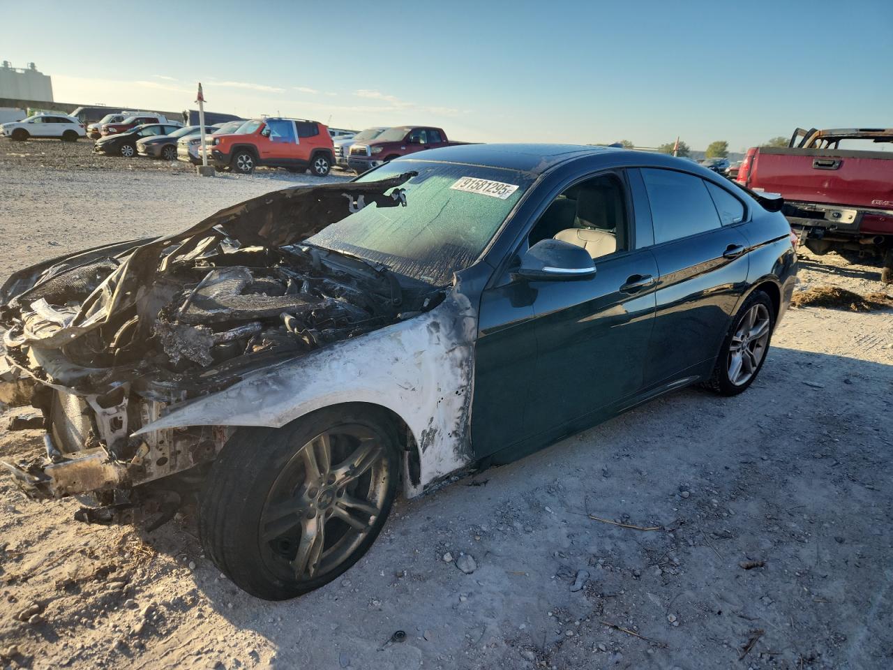 2018 BMW 4 Series 430i, VIN WBA4J1C50JBG77230 — Engine fire