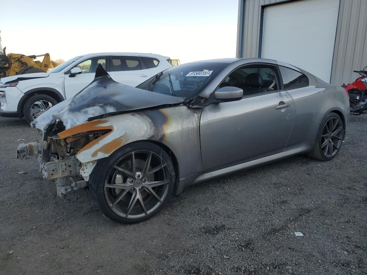 2008 Infiniti G37 Journey, VIN JNKCV64E98M112130 — Engine fire