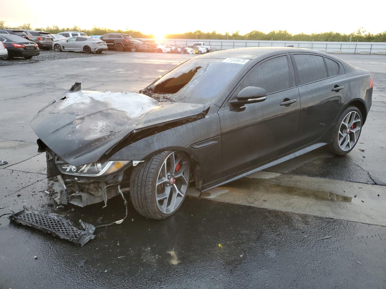 2018 Jaguar XE S, VIN SAJAG4FV0JCP28042 — Пожар