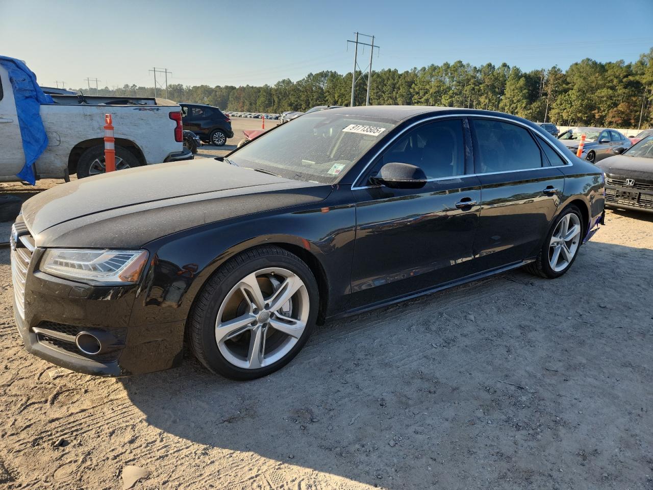 2018 Audi A8, VIN WAU44AFDXJN000627 — Rear end