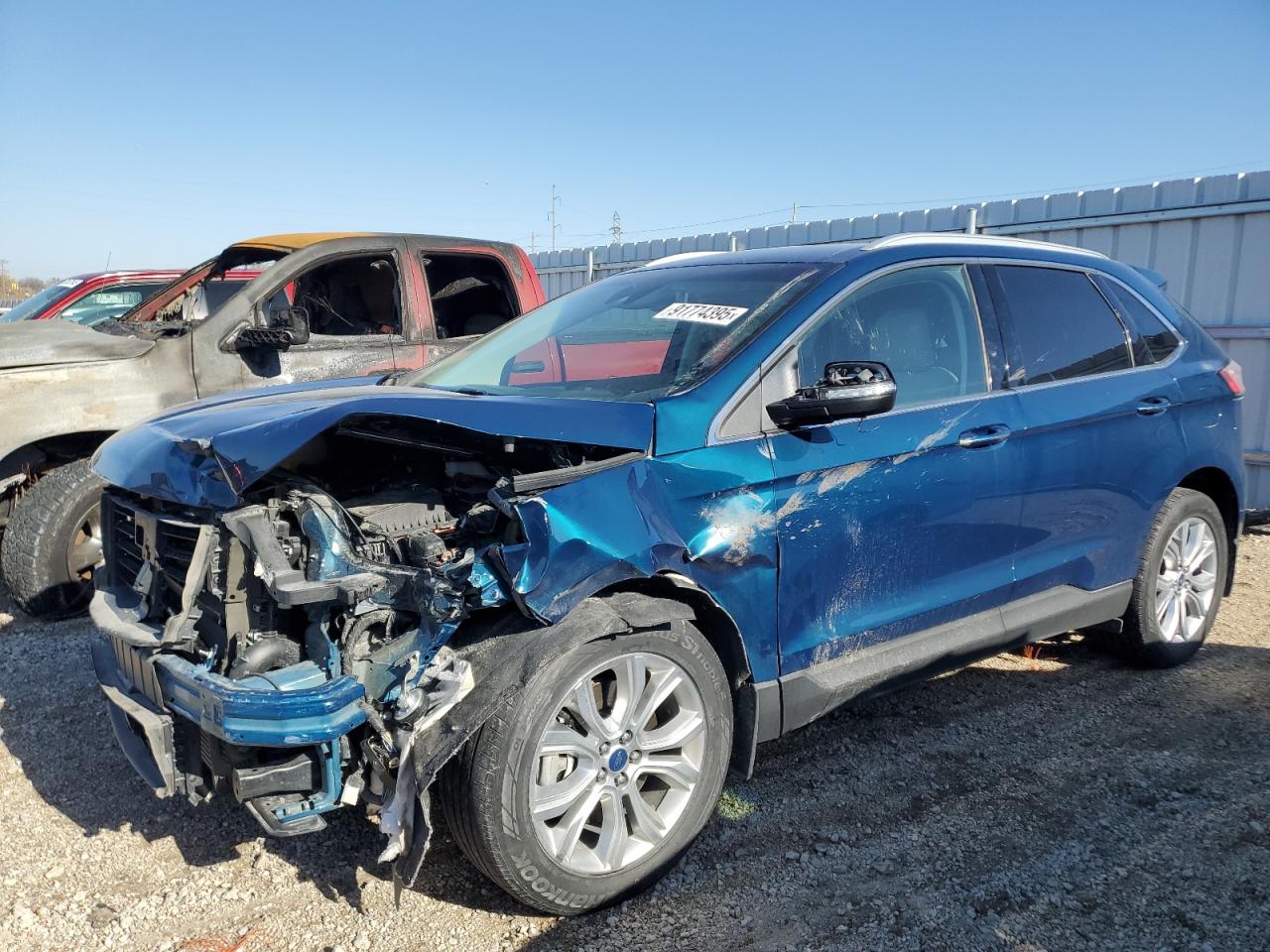 2020 Ford Edge Titanium, VIN 2FMPK4K93LBA12699 — Front end
