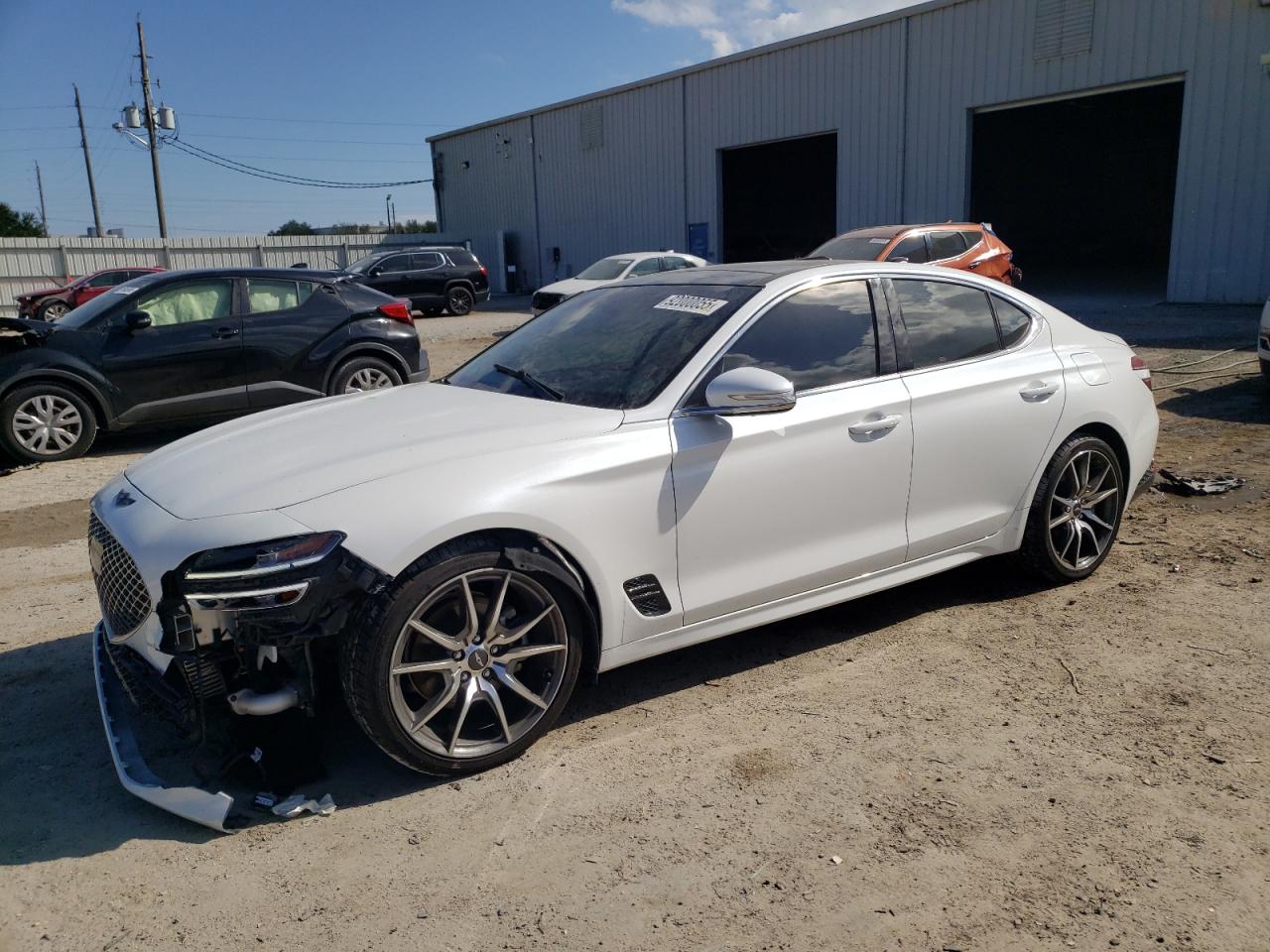 2022 Genesis G70 2.0T, VIN KMTG34TA5NU086697 — Front end