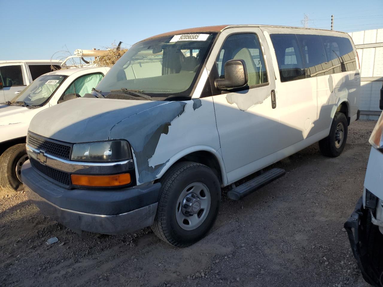 2007 Chevrolet Express Passenger, VIN 1GAHG35UX71249138 — Vandalism