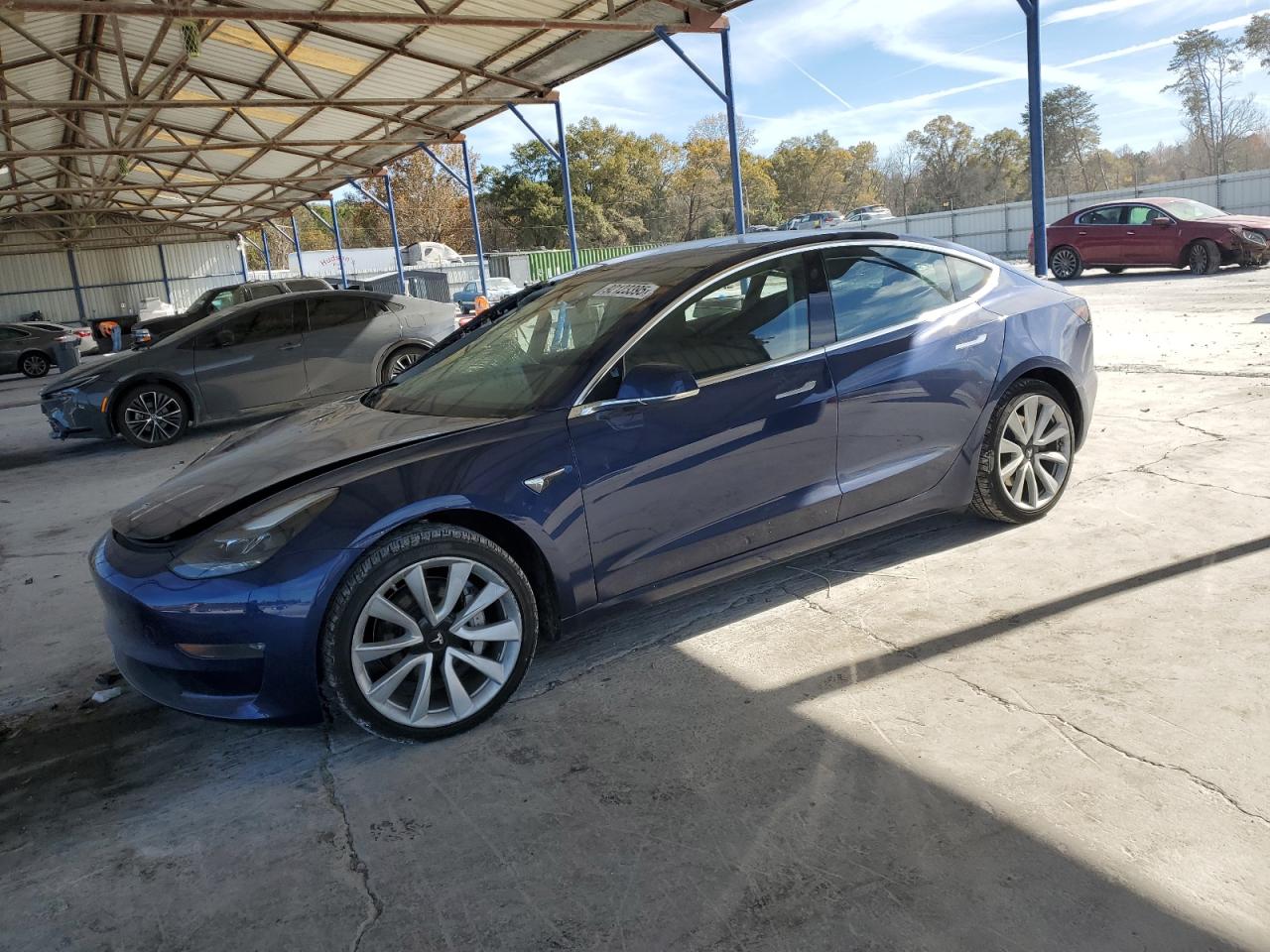 2018 Tesla Model 3 Long Range Battery, VIN 5YJ3E1EBXJF117392 — Front end