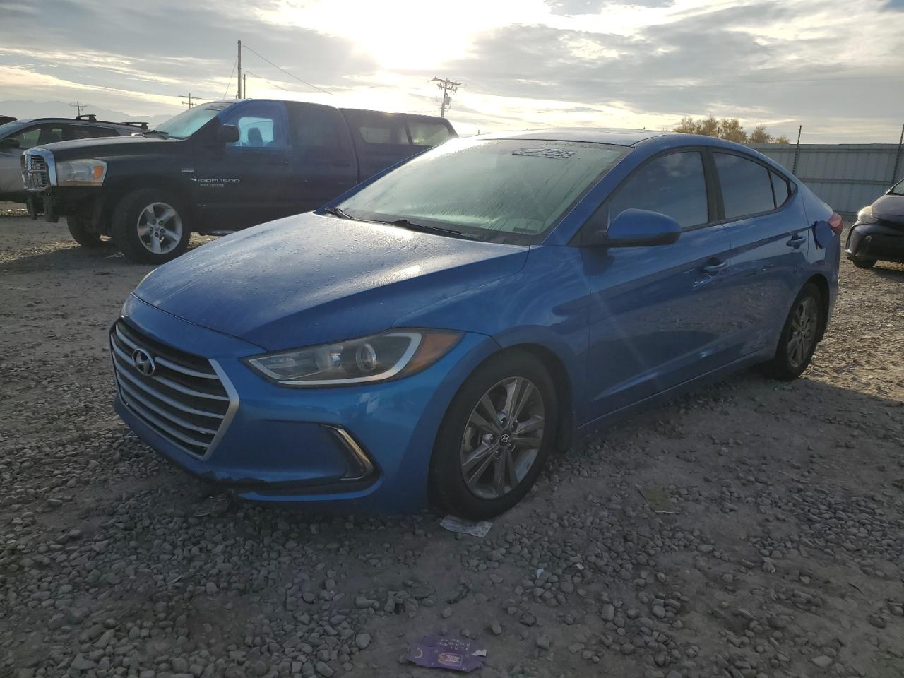 2018 Hyundai Elantra SEL, VIN KMHD84LF2JU548461 — Front end