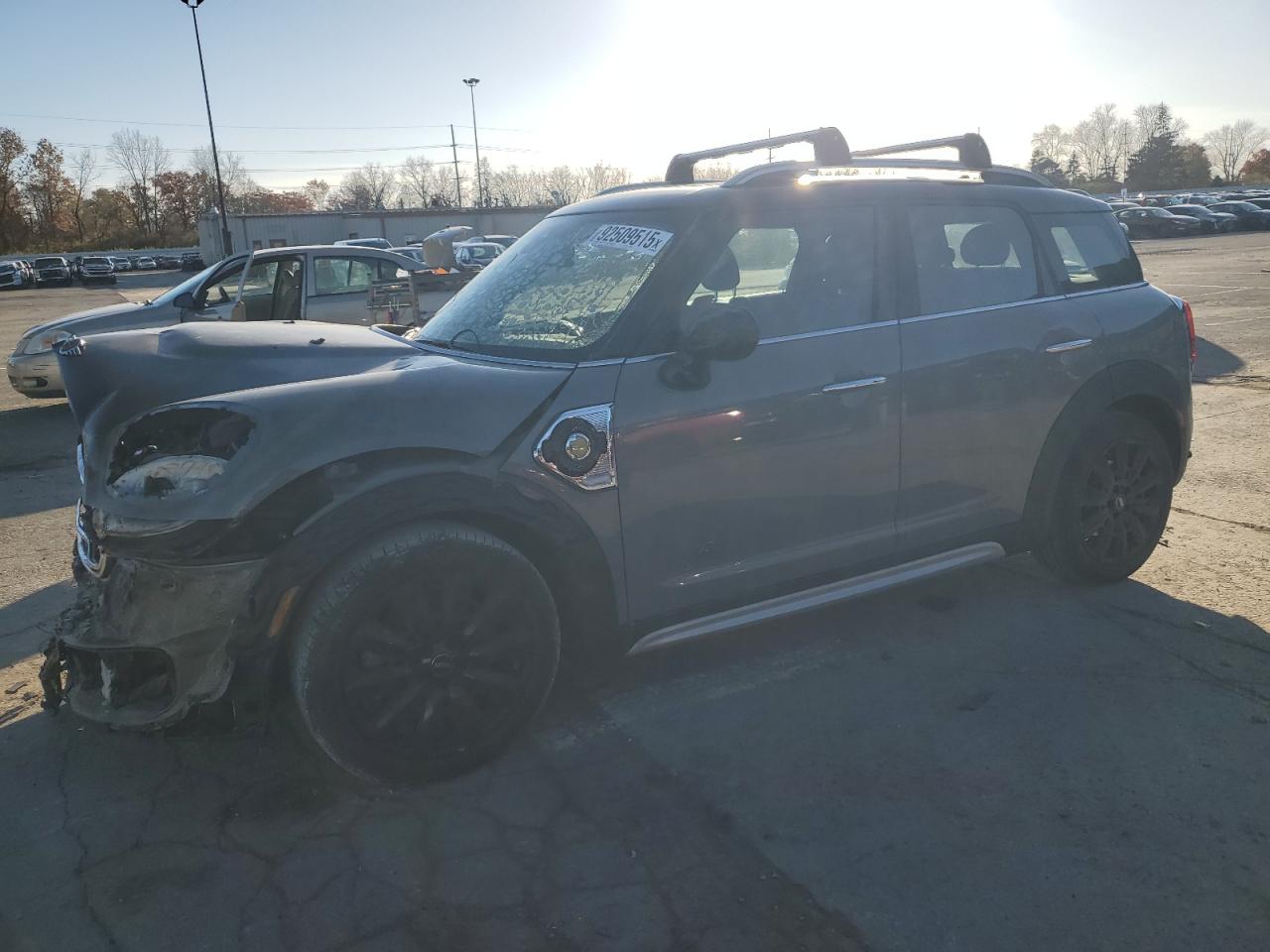 2019 MINI Countryman Cooper S E, VIN WMZYU7C57K3F94551 — Пожар
