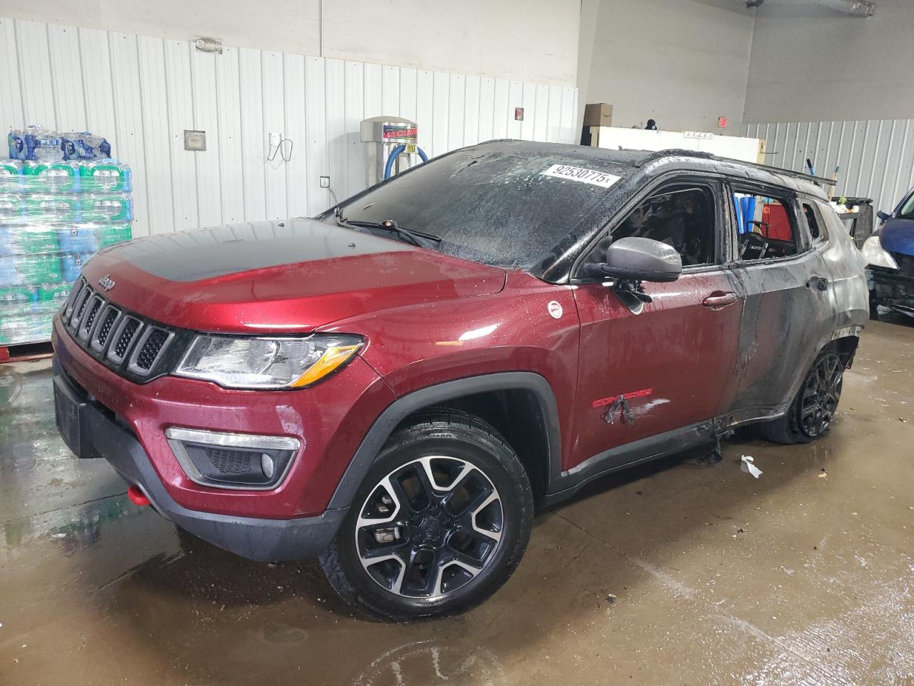 2021 Jeep Compass Trailhawk, VIN 3C4NJDDB1MT560513 — Interior fire