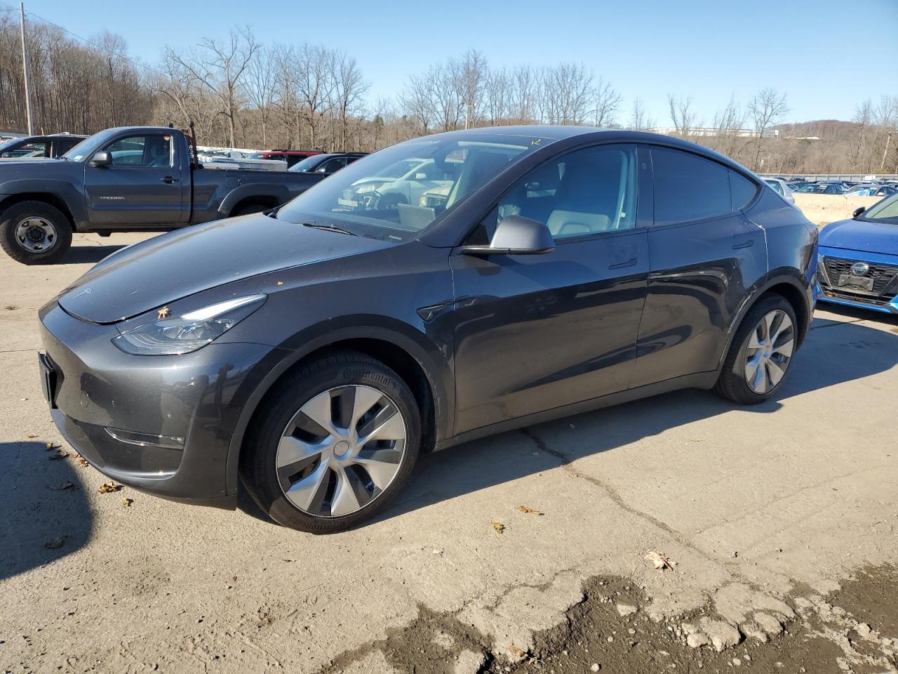 2024 Tesla Model Y Long Range, VIN 7SAYGAEE6RF028315 — Water / flood