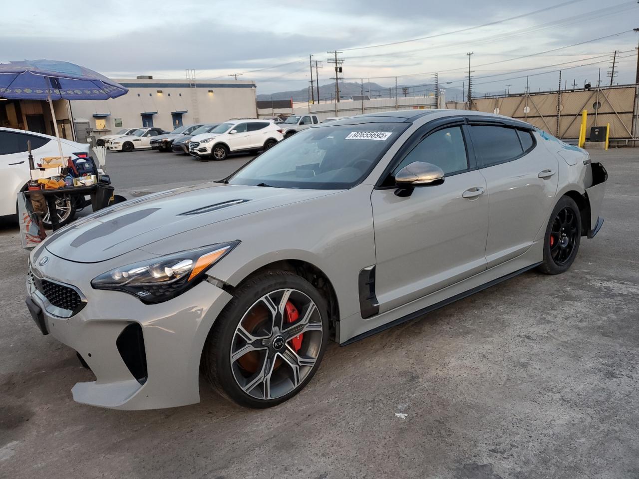 2020 Kia Stinger GT1, VIN KNAE45LC4L6082925 — Prior damage history