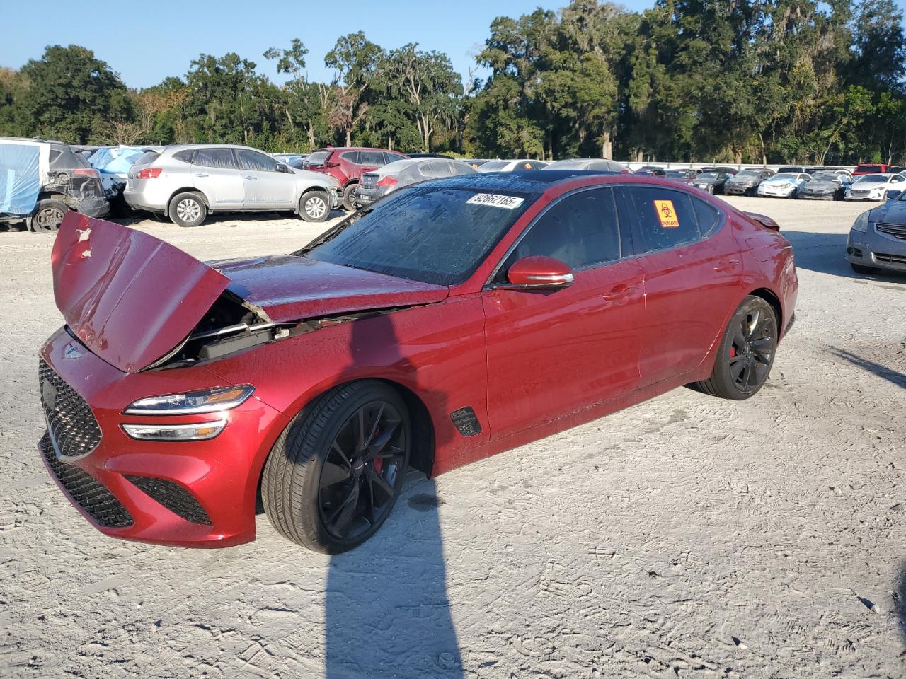 2023 Genesis G70 3.3T, VIN KMTG54TEXPU105180 — Burn