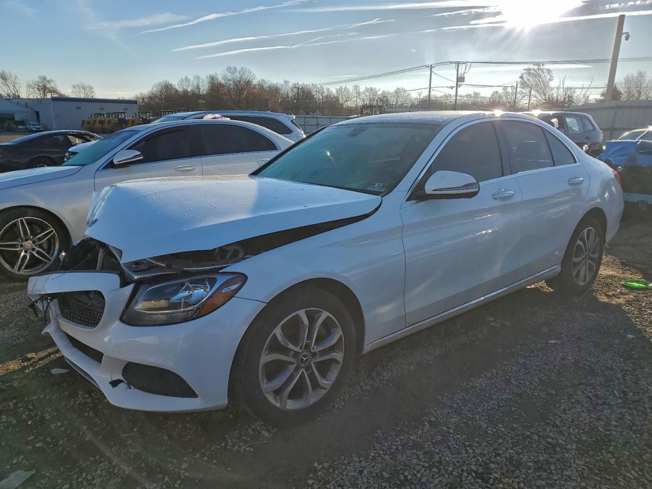 2017 Mercedes-Benz C 300, VIN 55SWF4KB9HU222594 — Frame damage