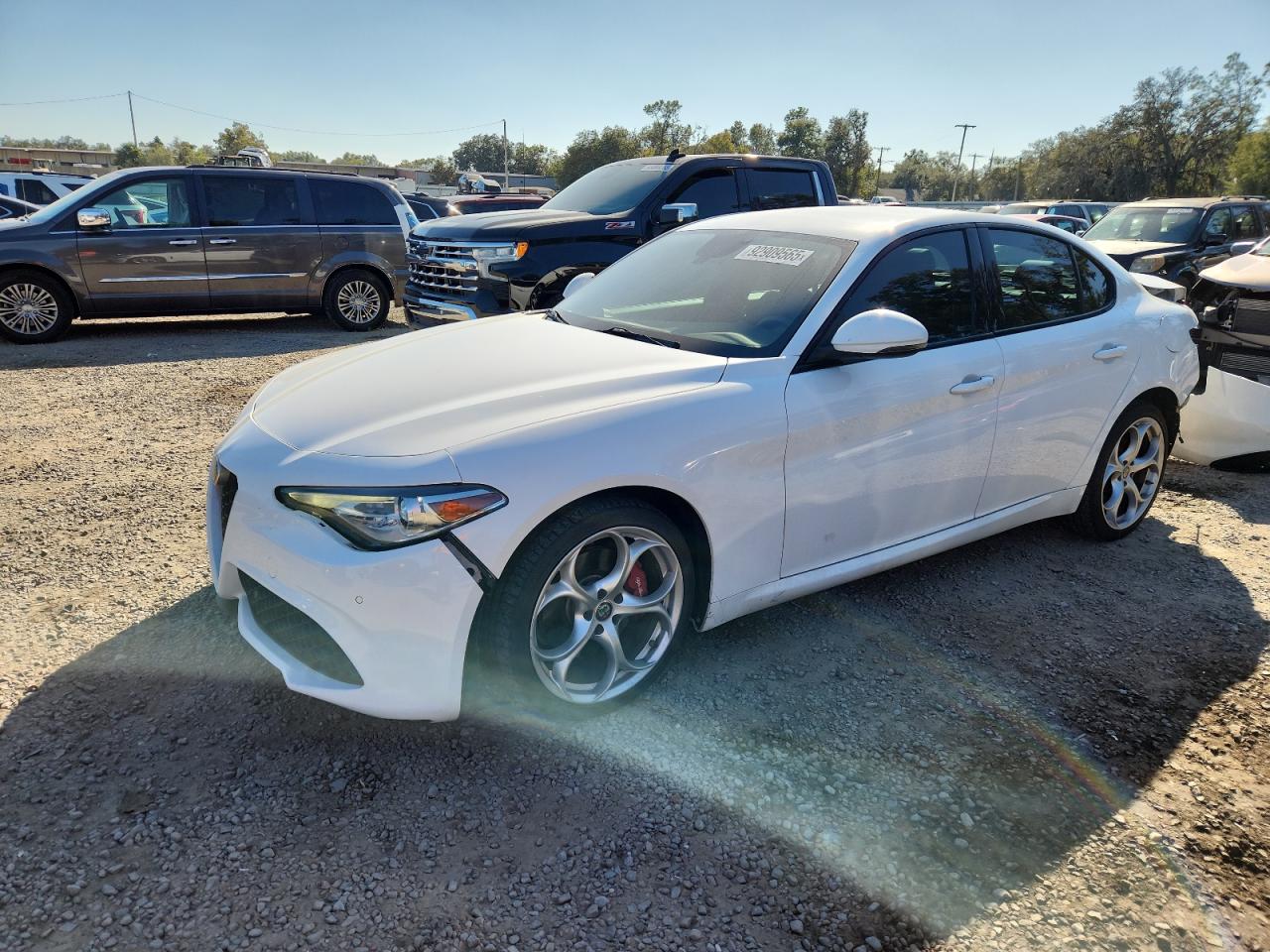 2019 Alfa Romeo Giulia Ti Sport, VIN ZARFANBN3K7608138 — Rear end