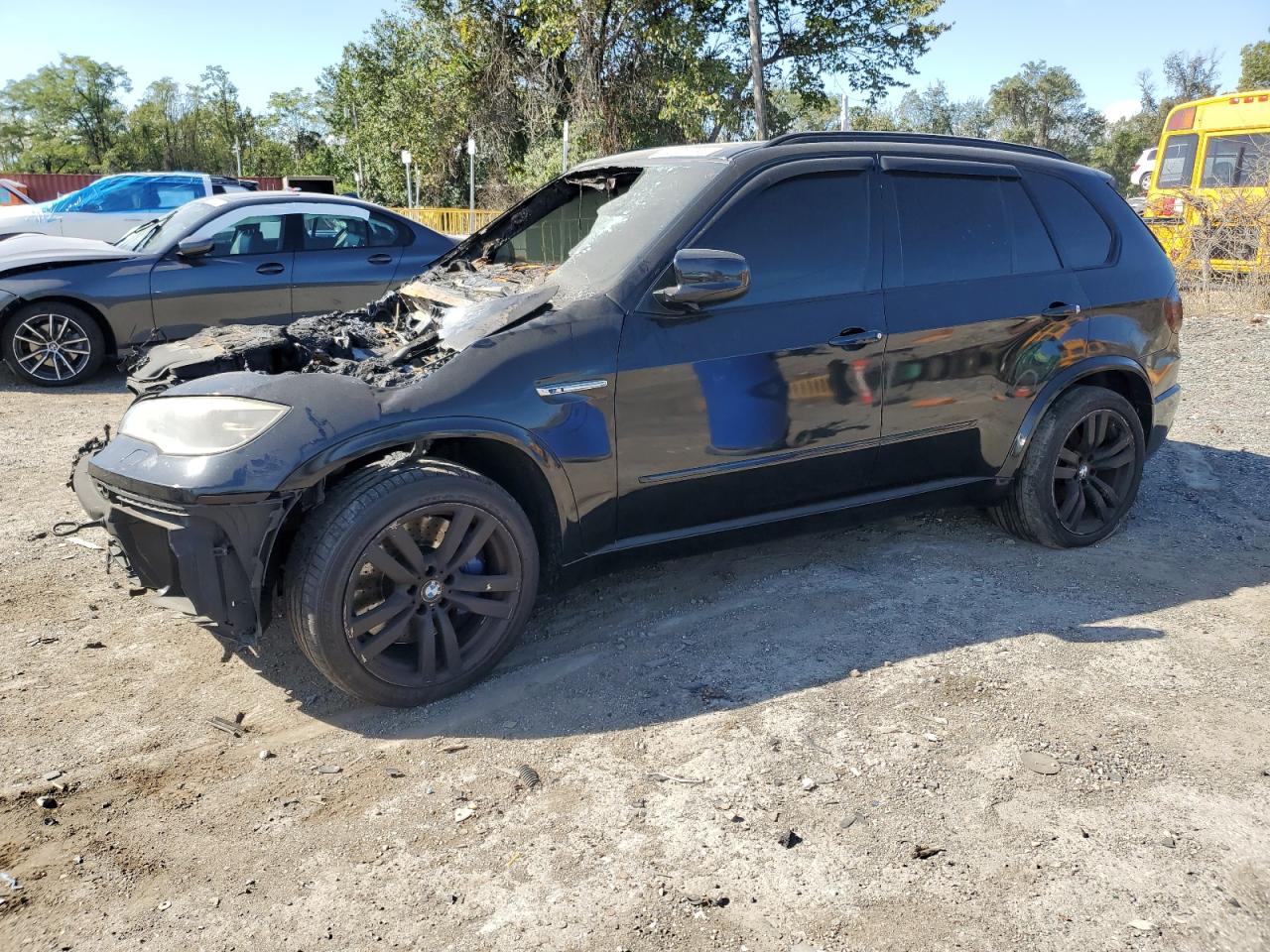 2013 BMW X5 M, VIN 5YMGY0C58DLL15557 — Engine fire