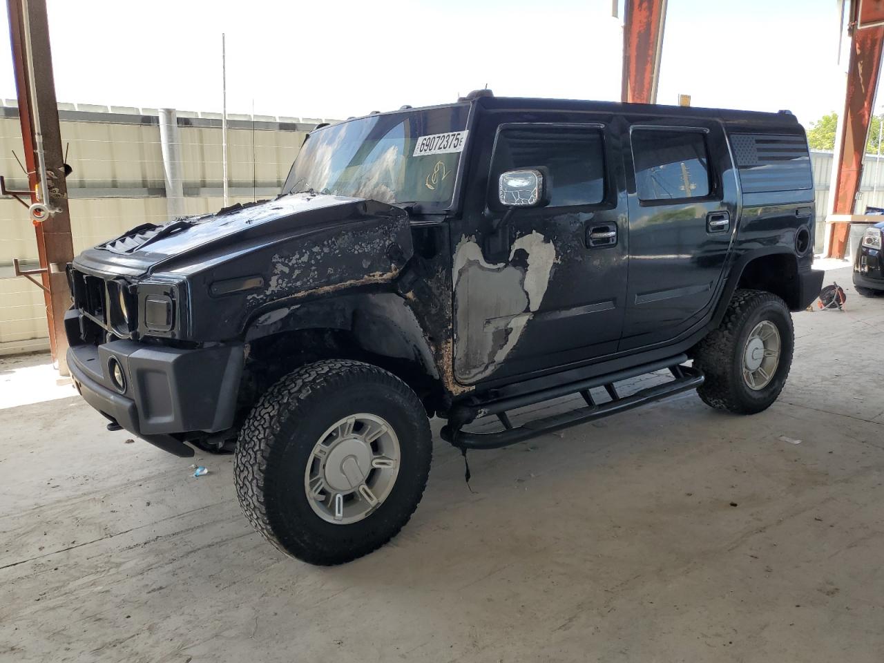 2004 Hummer H2, VIN 5GRGN23U54H120036 — Engine fire