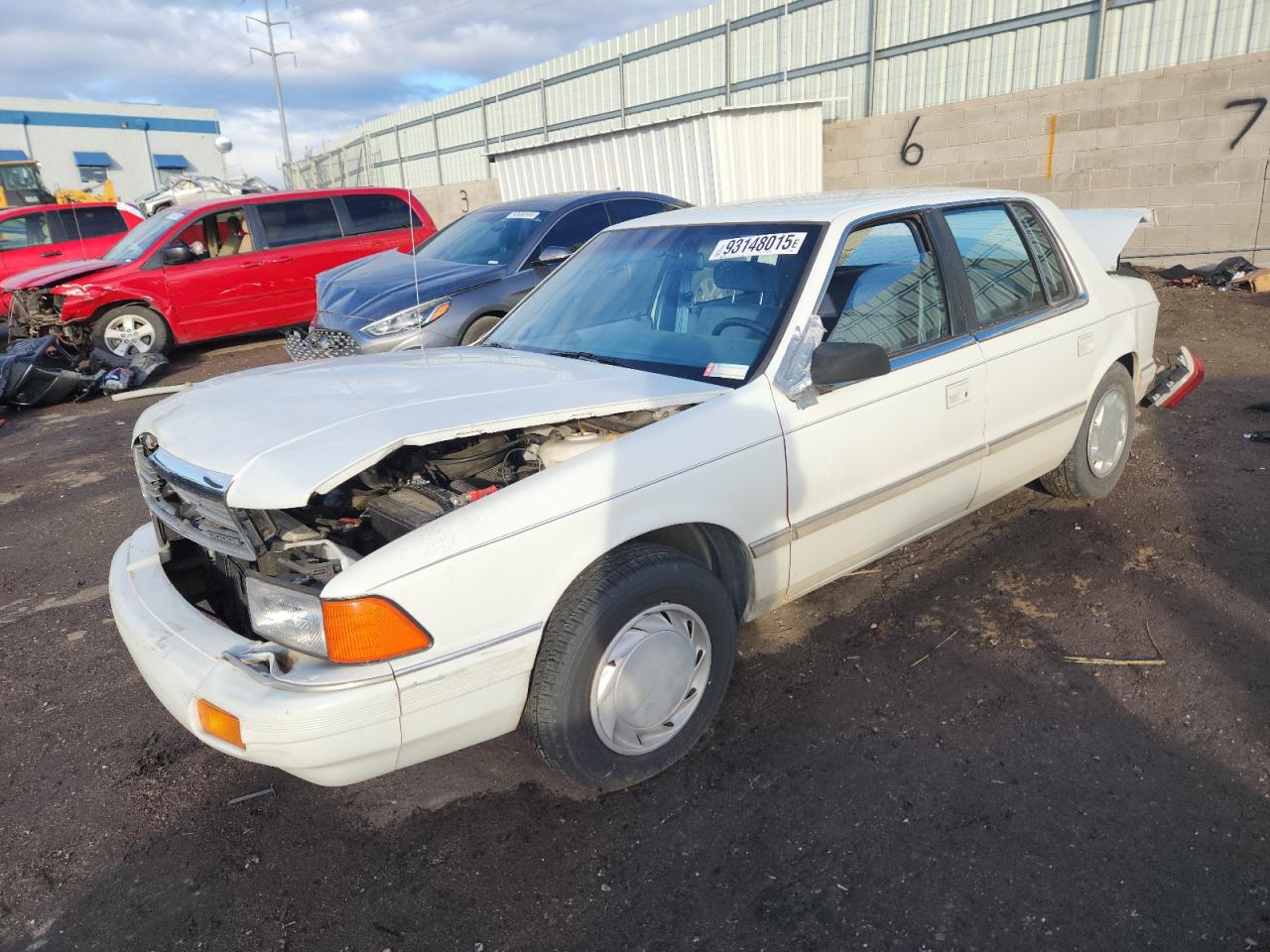 1991 Dodge Spirit, VIN 1B3XA4635MF524205 — Зад