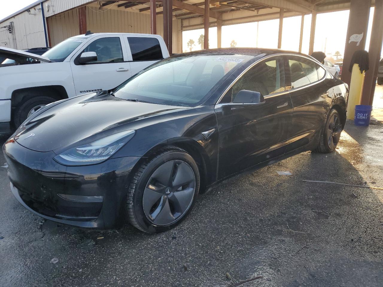2018 Tesla Model 3 Long Range Battery, VIN 5YJ3E1EA8JF015984 — Rear end