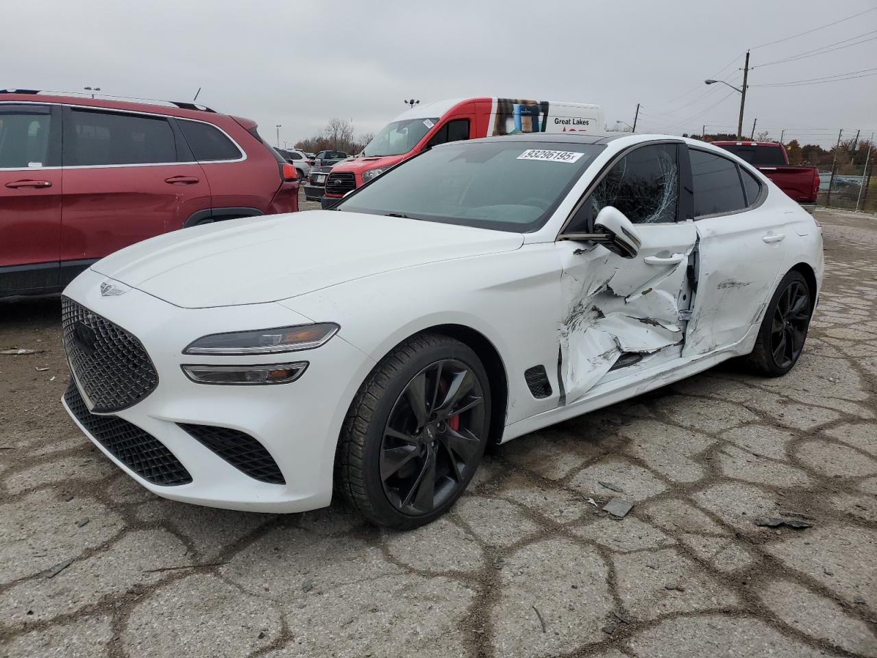 2023 Genesis G70 3.3T, VIN KMTG54TE0PU128550 — Side