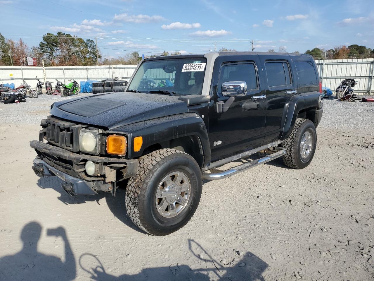 2007 Hummer H3 SUV, VIN 5GTDN13E078116528 — Frame damage