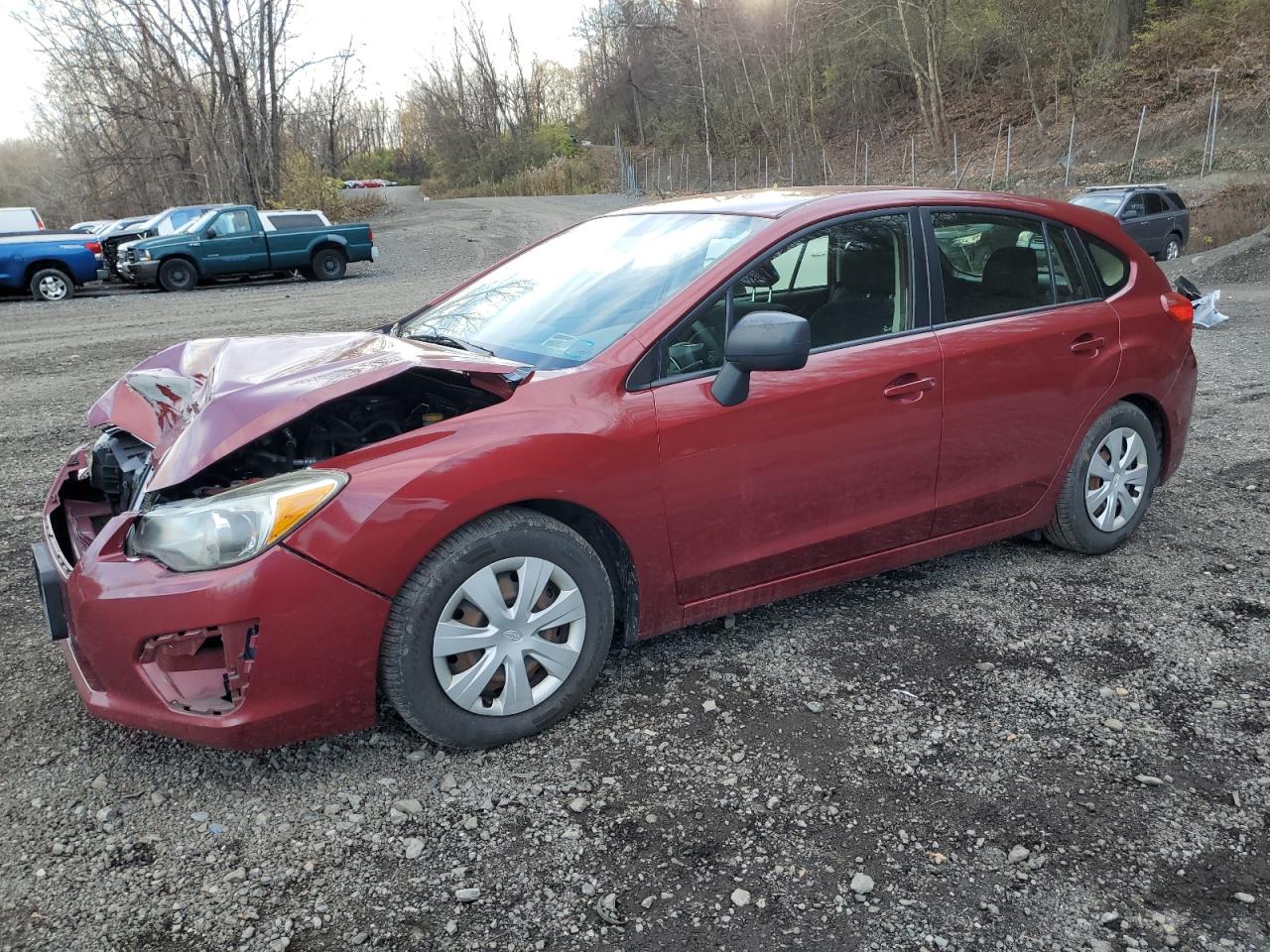 2014 Subaru Impreza 2.0i, VIN JF1GPAA65E8225371 — Front end
