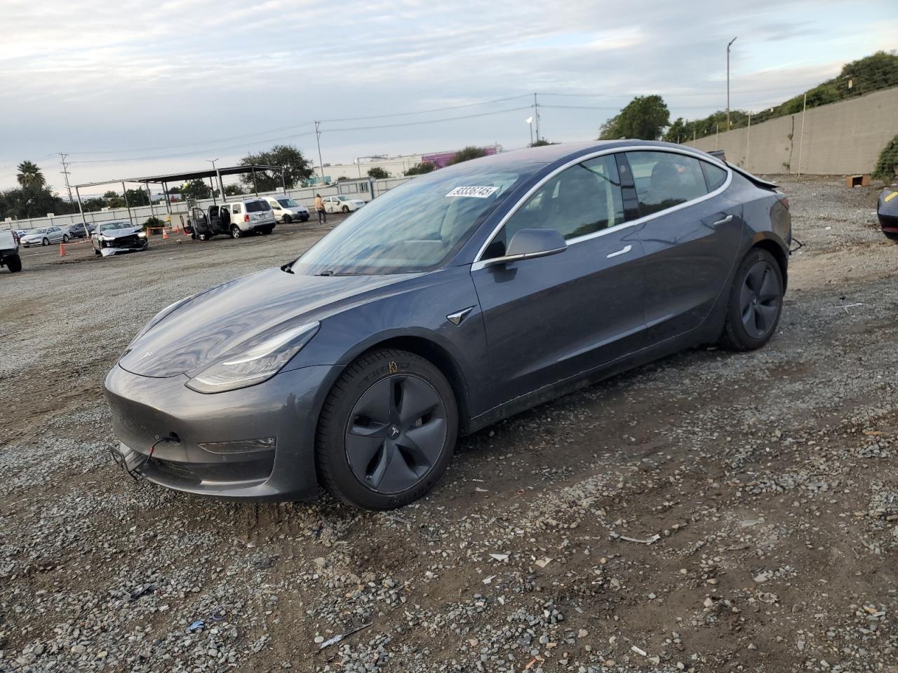 2018 Tesla Model 3 Long Range Battery, VIN 5YJ3E1EA4JF008529 — Rear end
