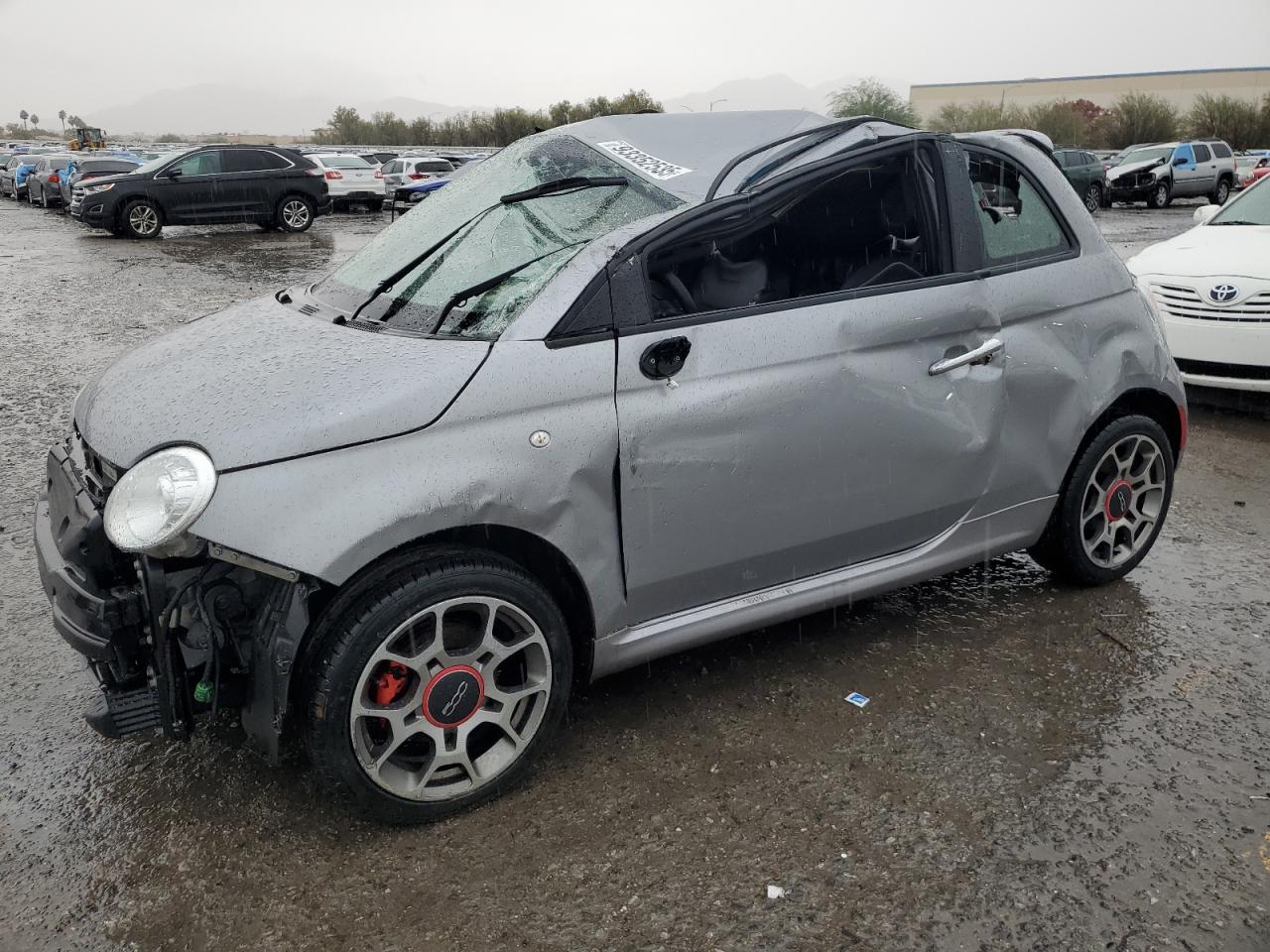 2015 FIAT 500 Sport, VIN 3C3CFFBR9FT721539 — Rollover