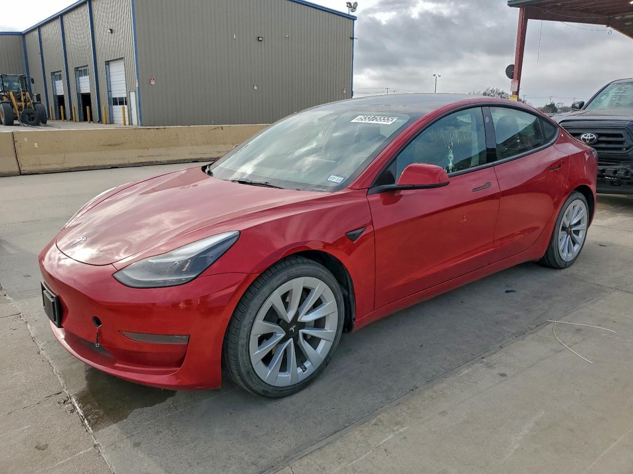 2022 Tesla Model 3, VIN 5YJ3E1EA3NF189550 — Vandalism